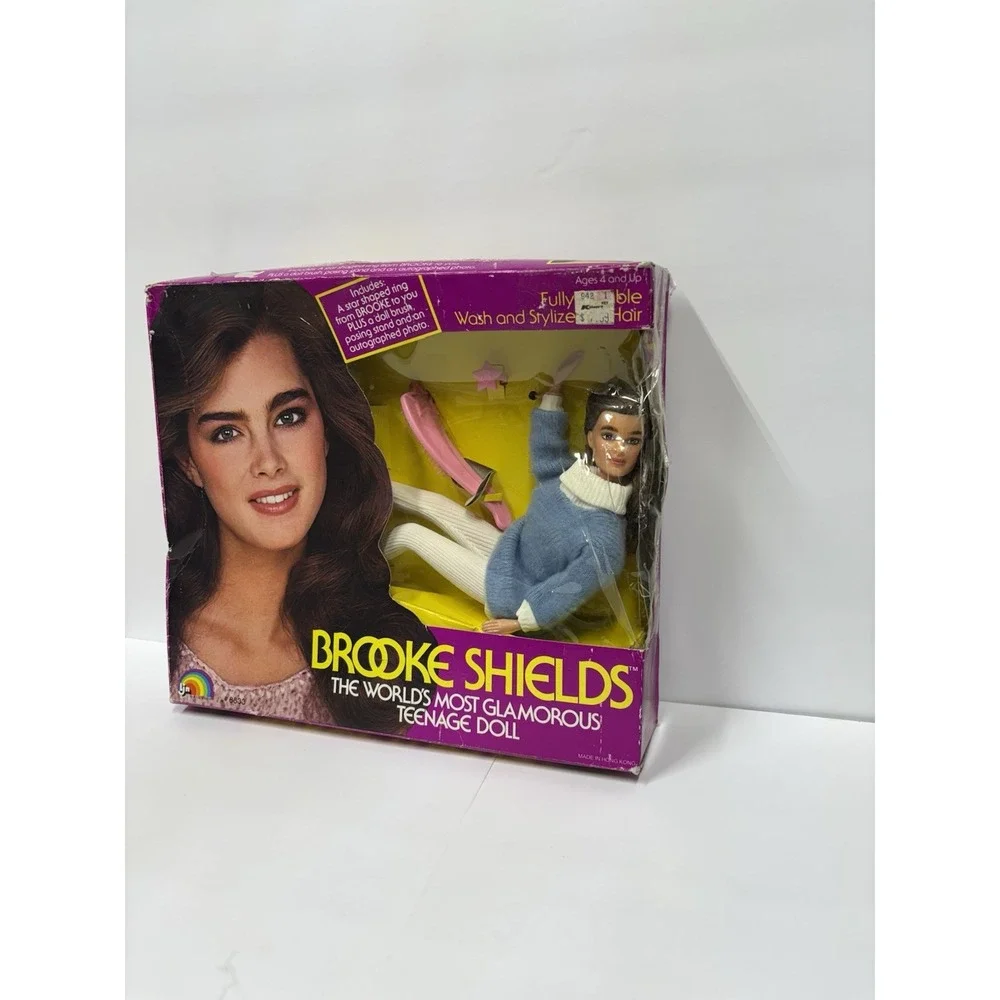 Vintage 1982 Brooke Shields Teenage Doll Fully Posable w/ Brush Ring LJN  #8833